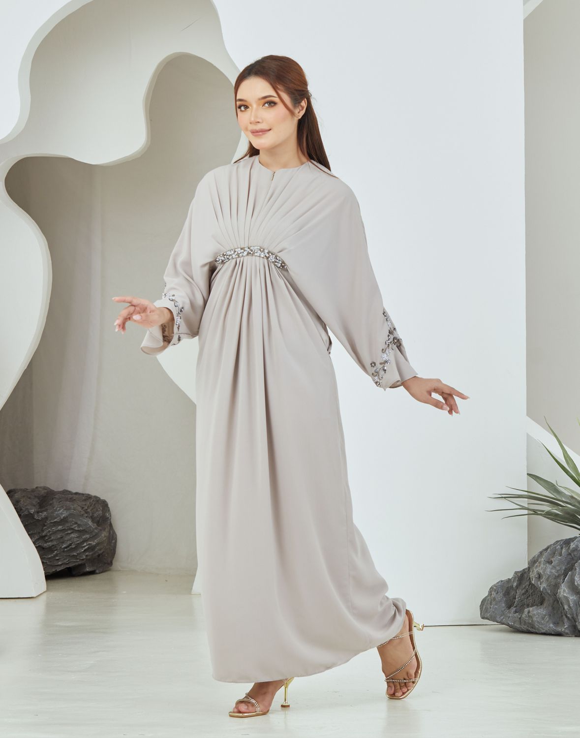 QAYRA CAFTAN - SANDY BEIGE