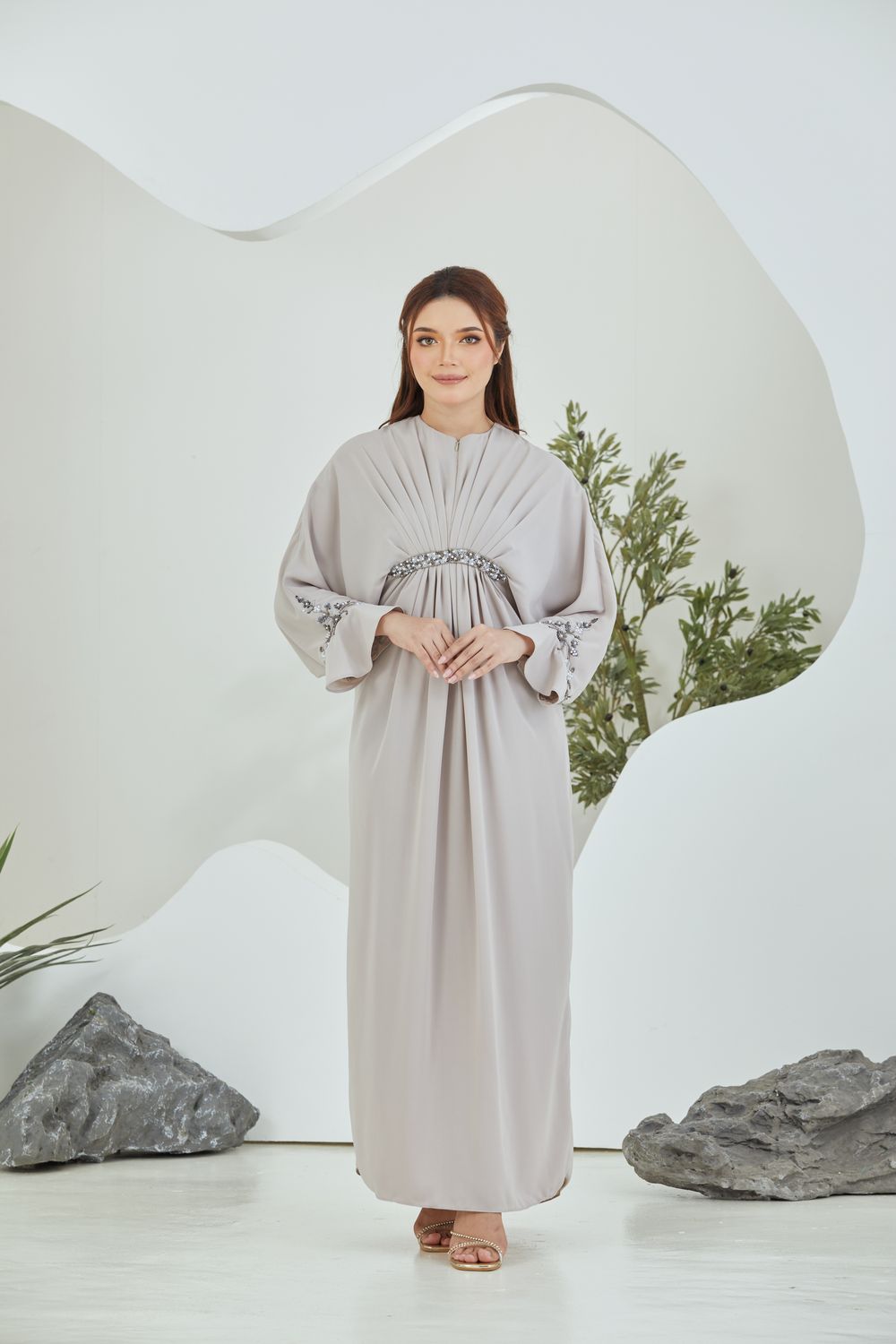 QAYRA CAFTAN - SANDY BEIGE