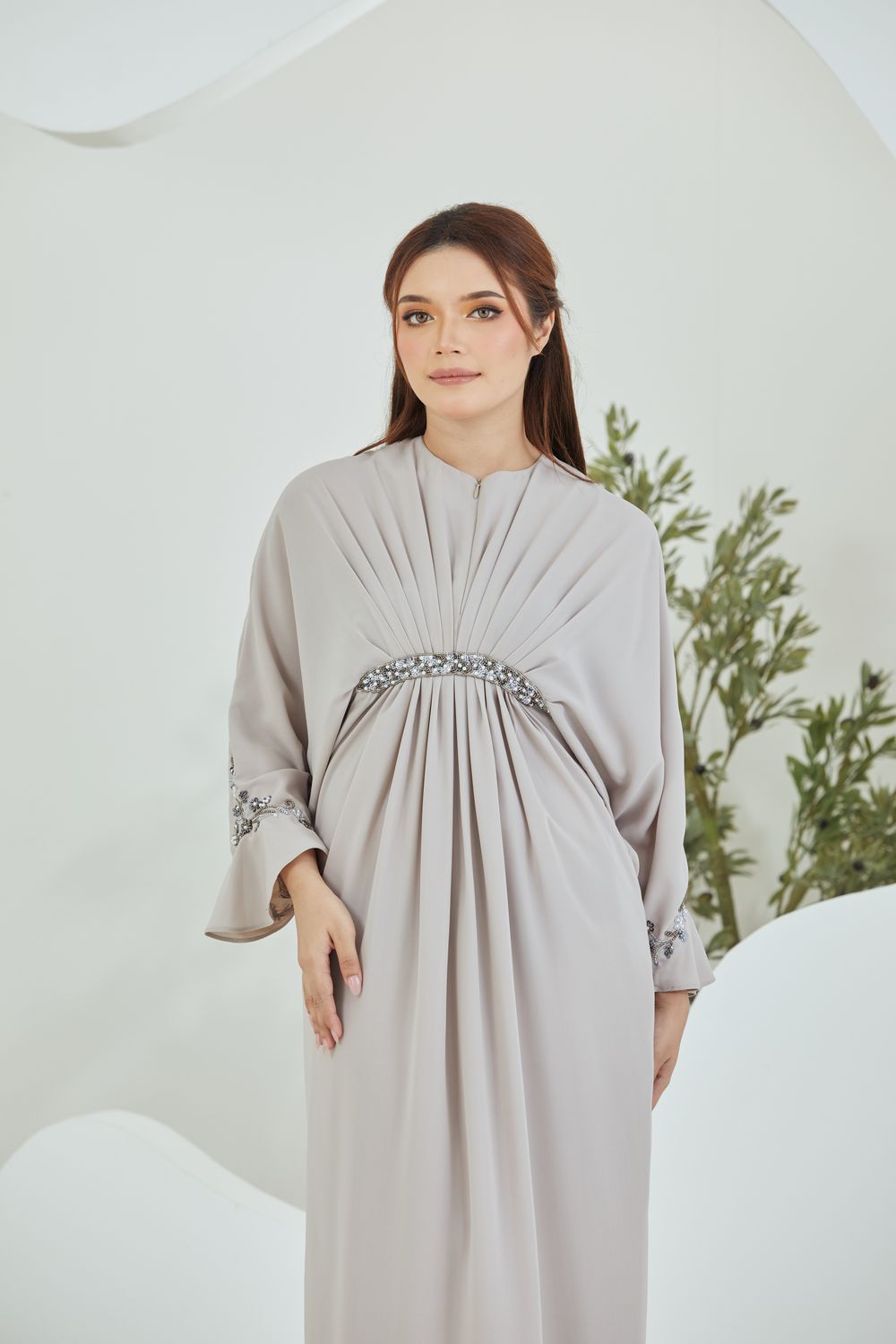 QAYRA CAFTAN - SANDY BEIGE