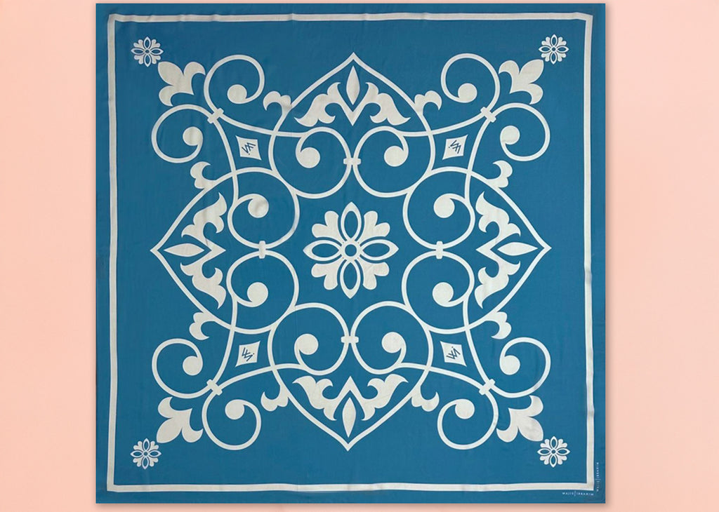 ELARIA SCARF - SAPPHIRE BLUE