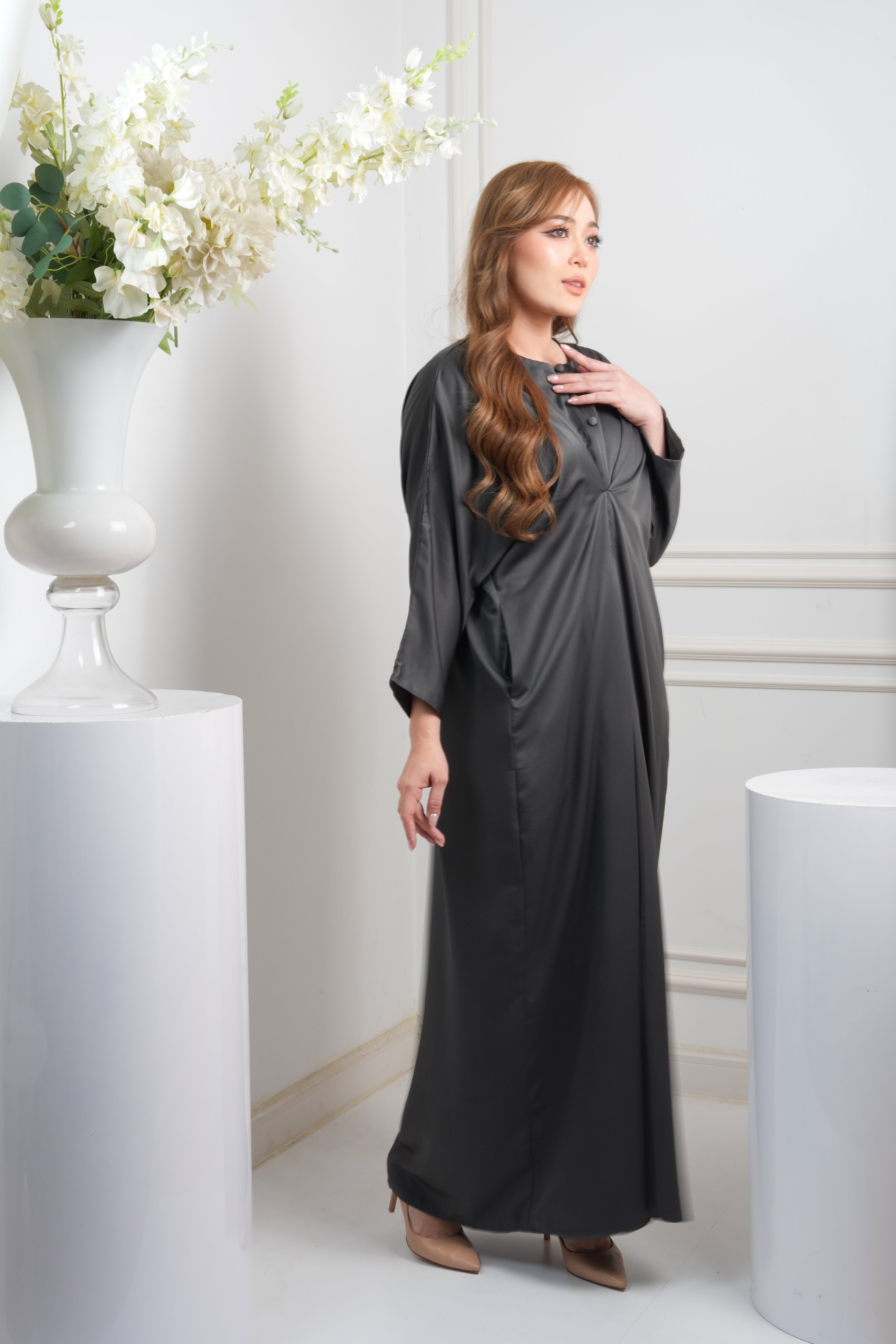 JASMINE CAFTAN - DARK GREY