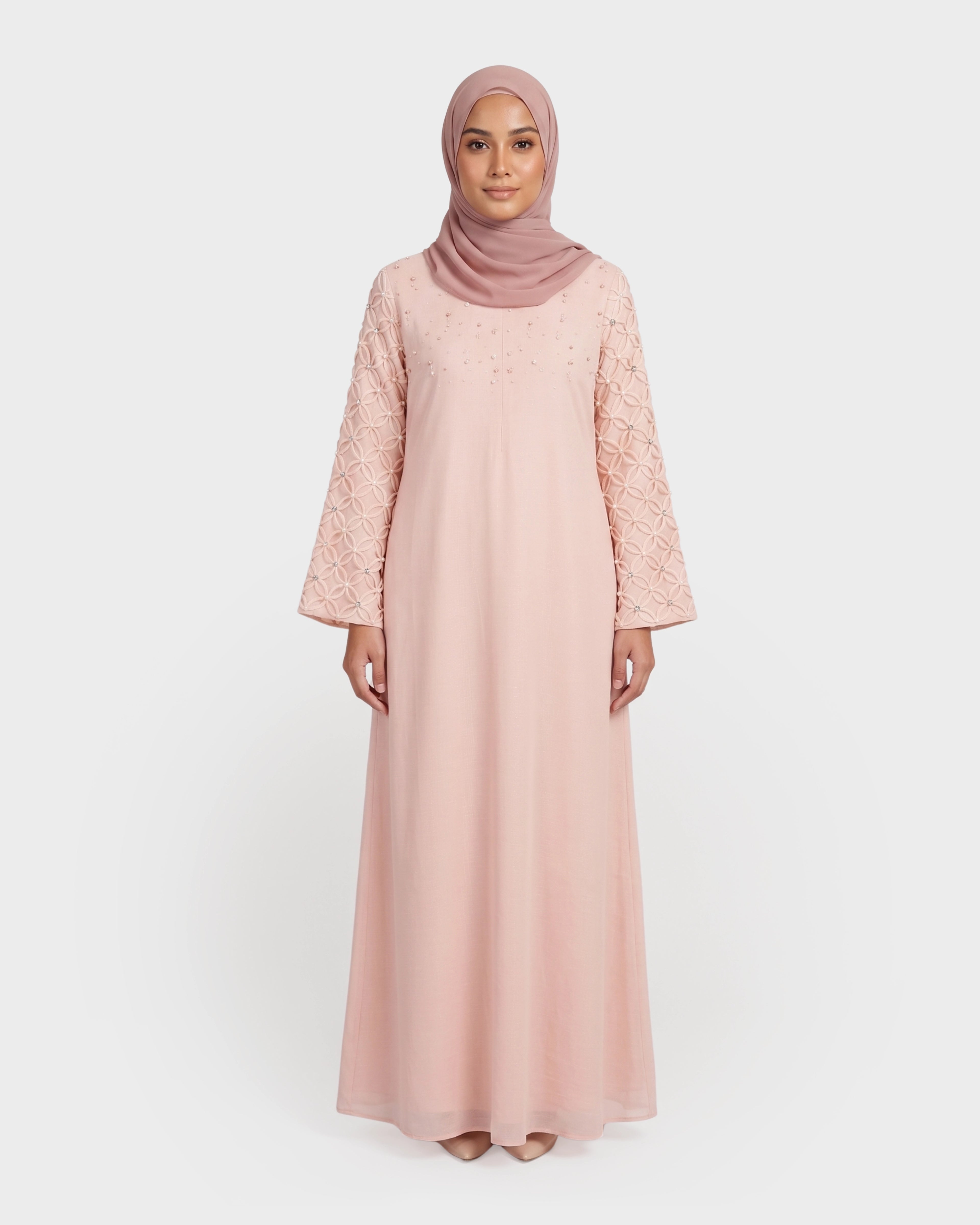 ARYAANA ABAYA - PEACH CORAL