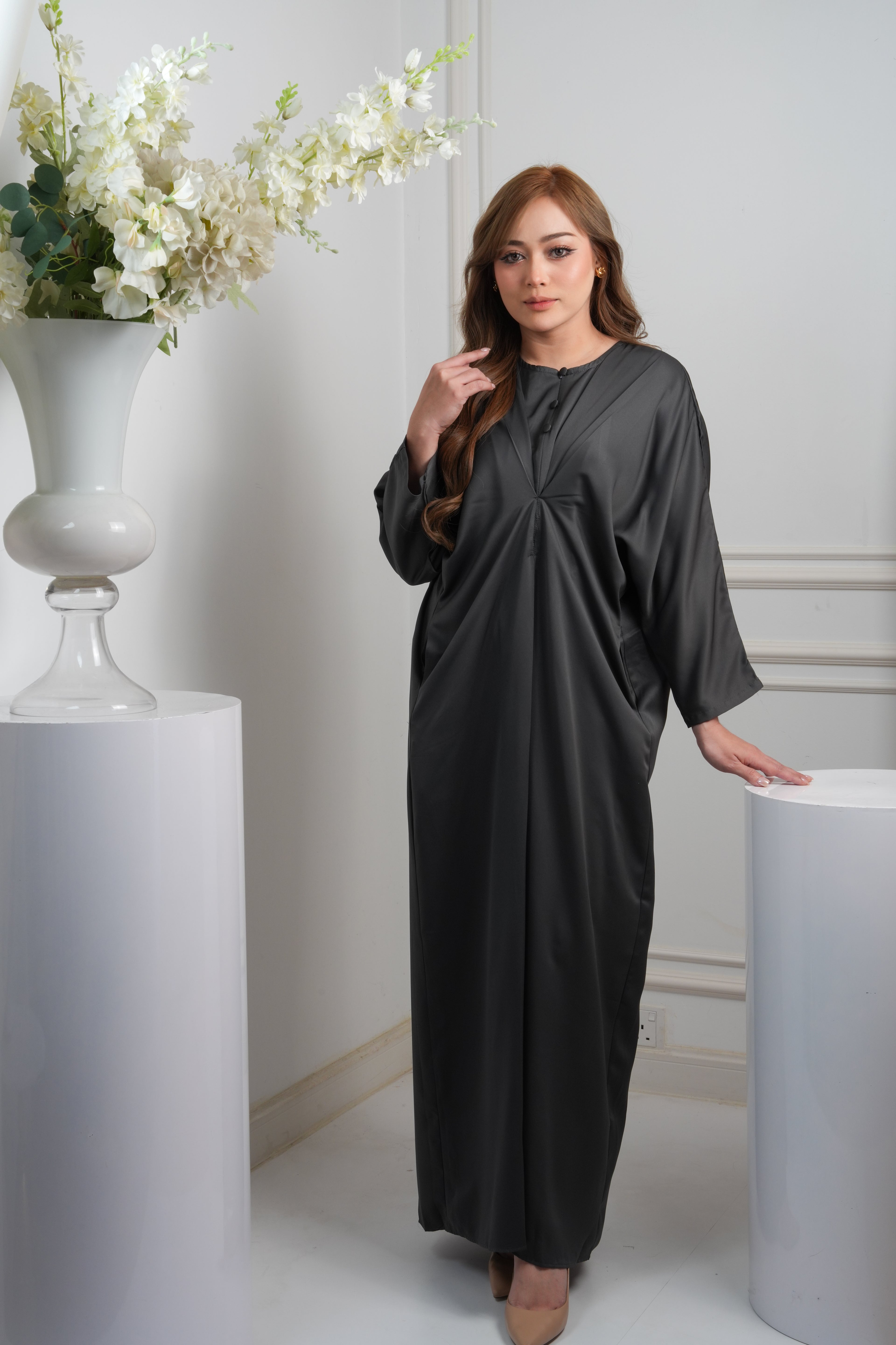 JASMINE CAFTAN - DARK GREY