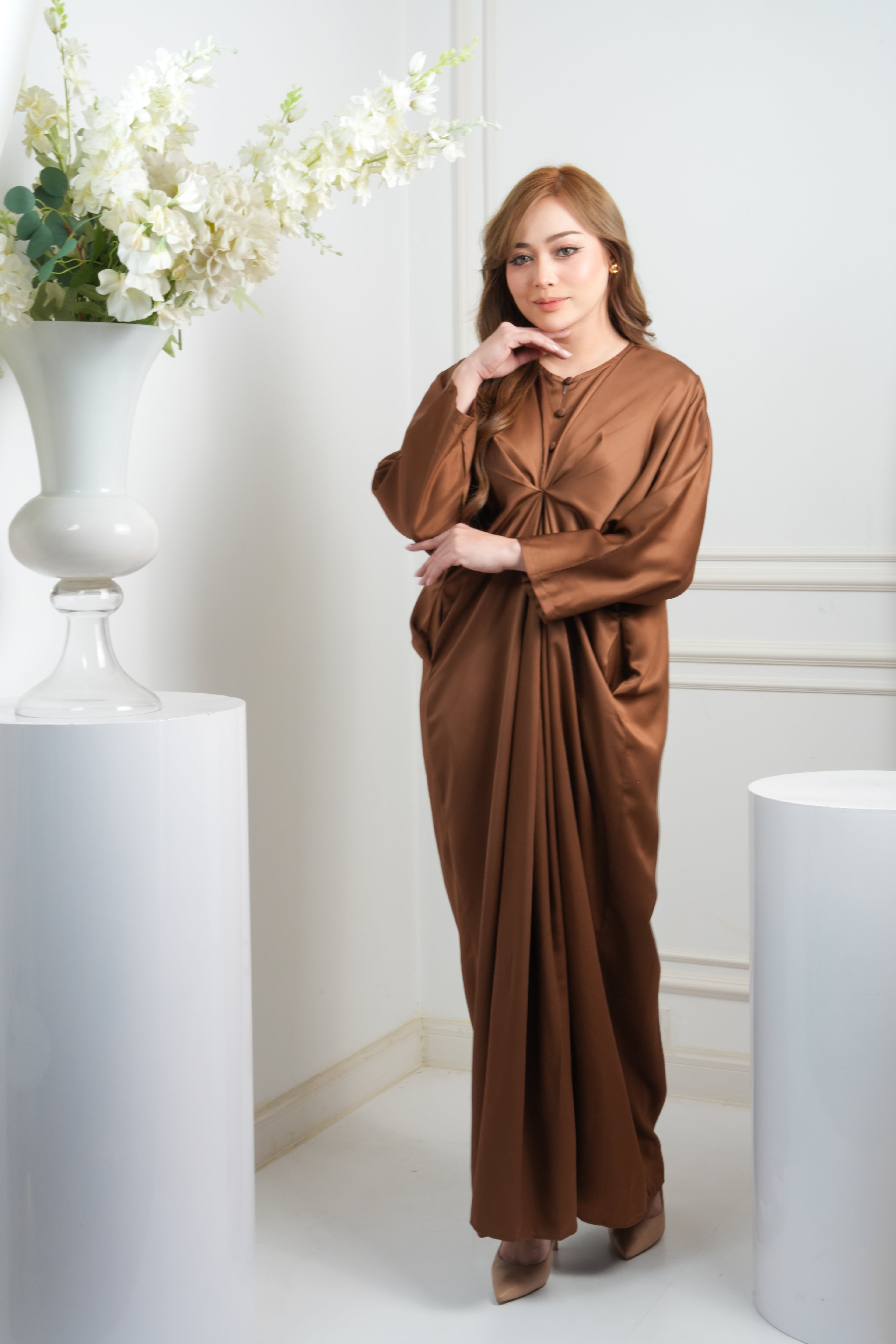 JASMINE CAFTAN - BROWN