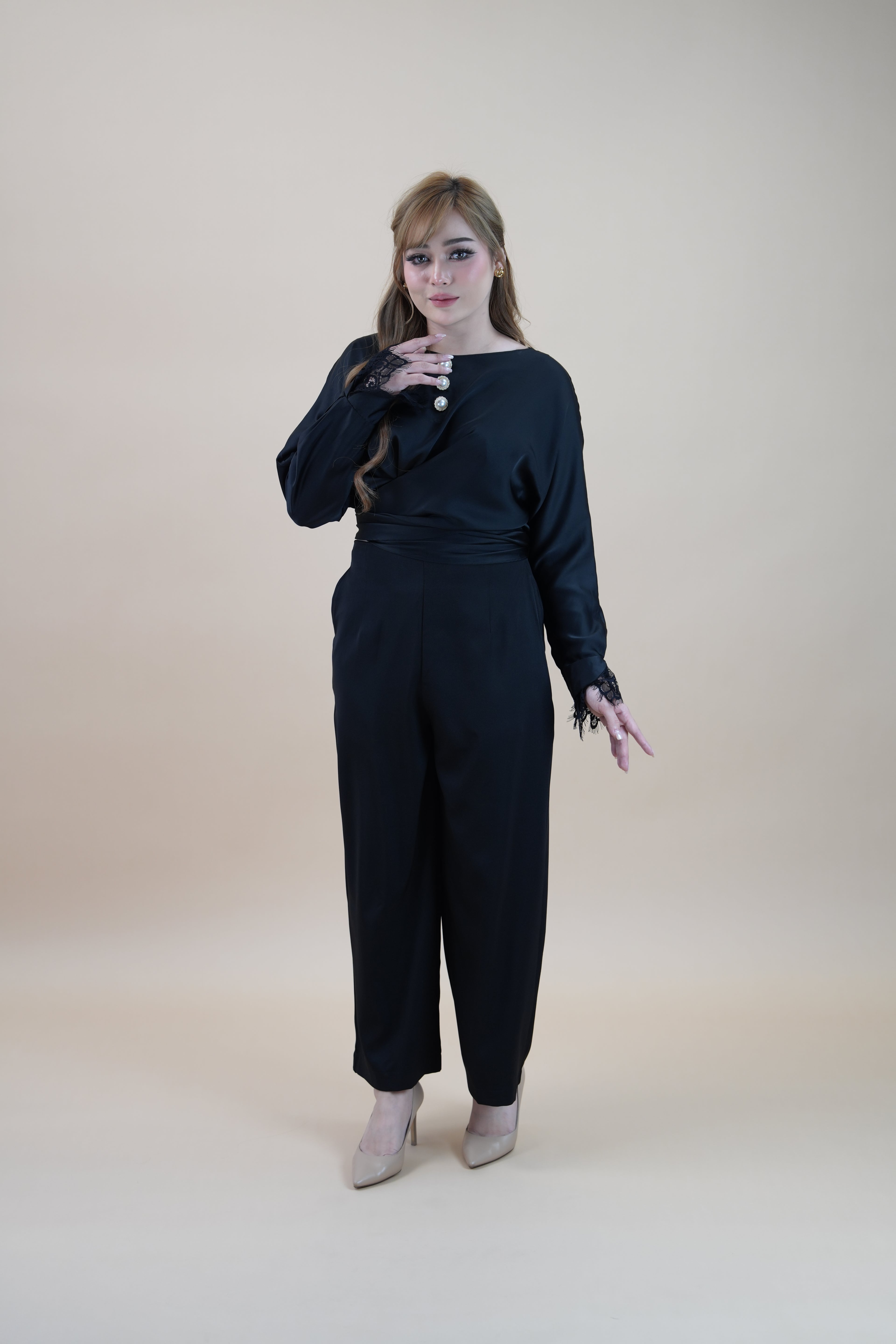 HIGH WAIST PANTS - BLACK