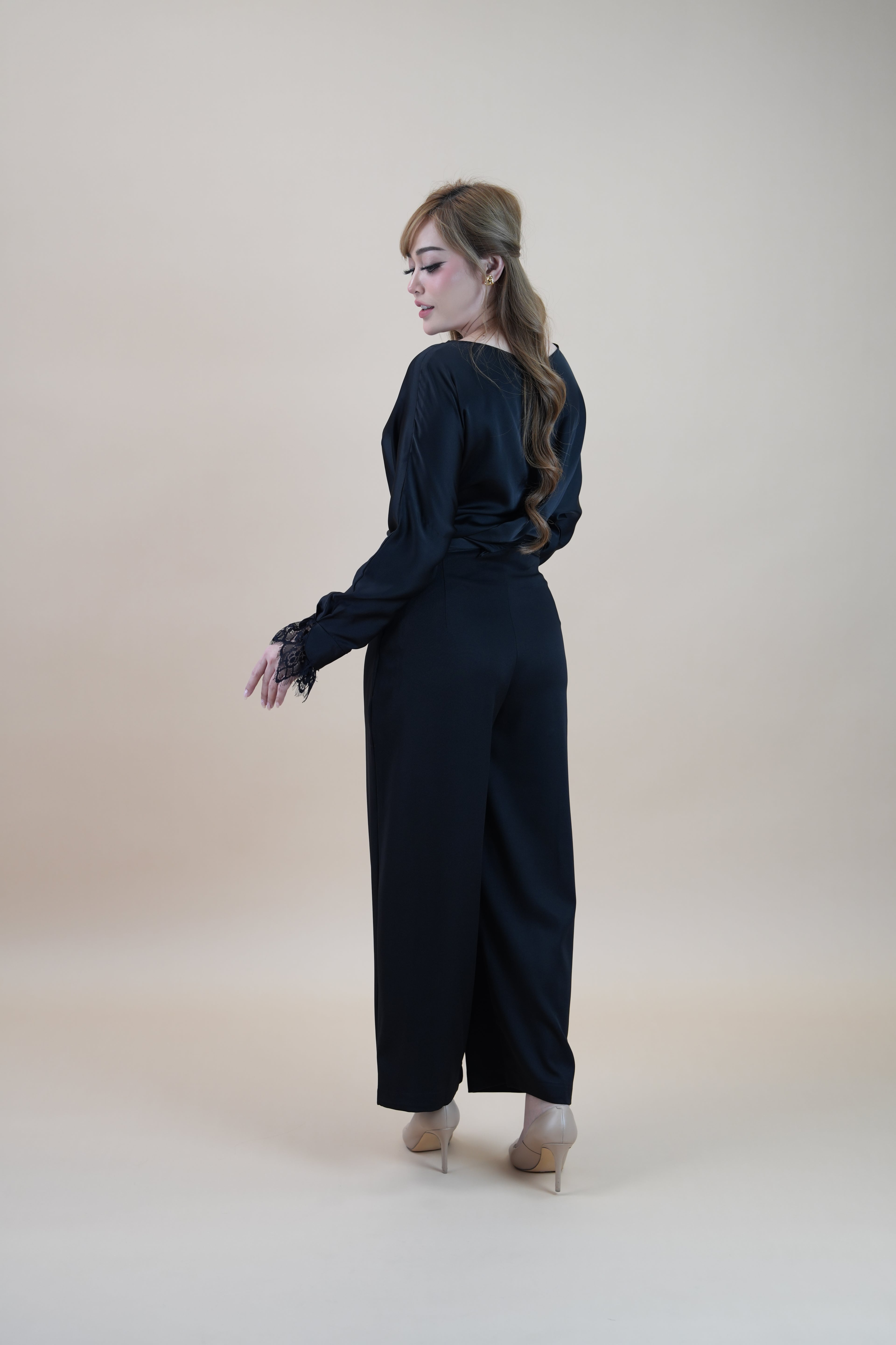 HIGH WAIST PANTS - BLACK