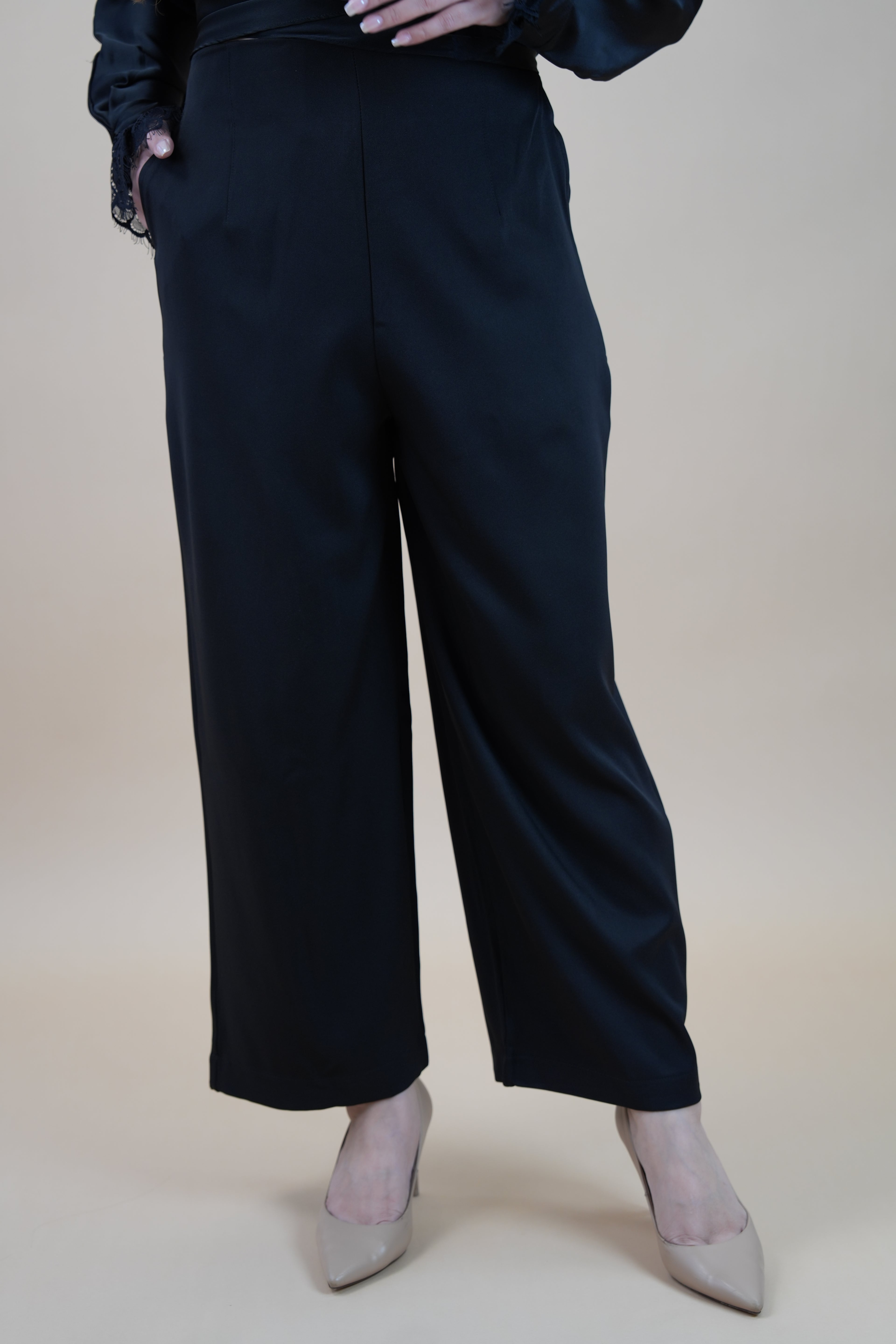 HIGH WAIST PANTS - BLACK