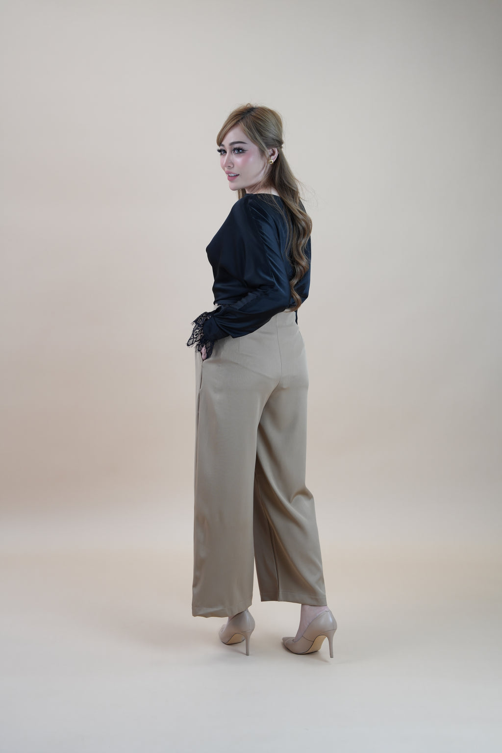 HIGH WAIST PANTS - NUDE