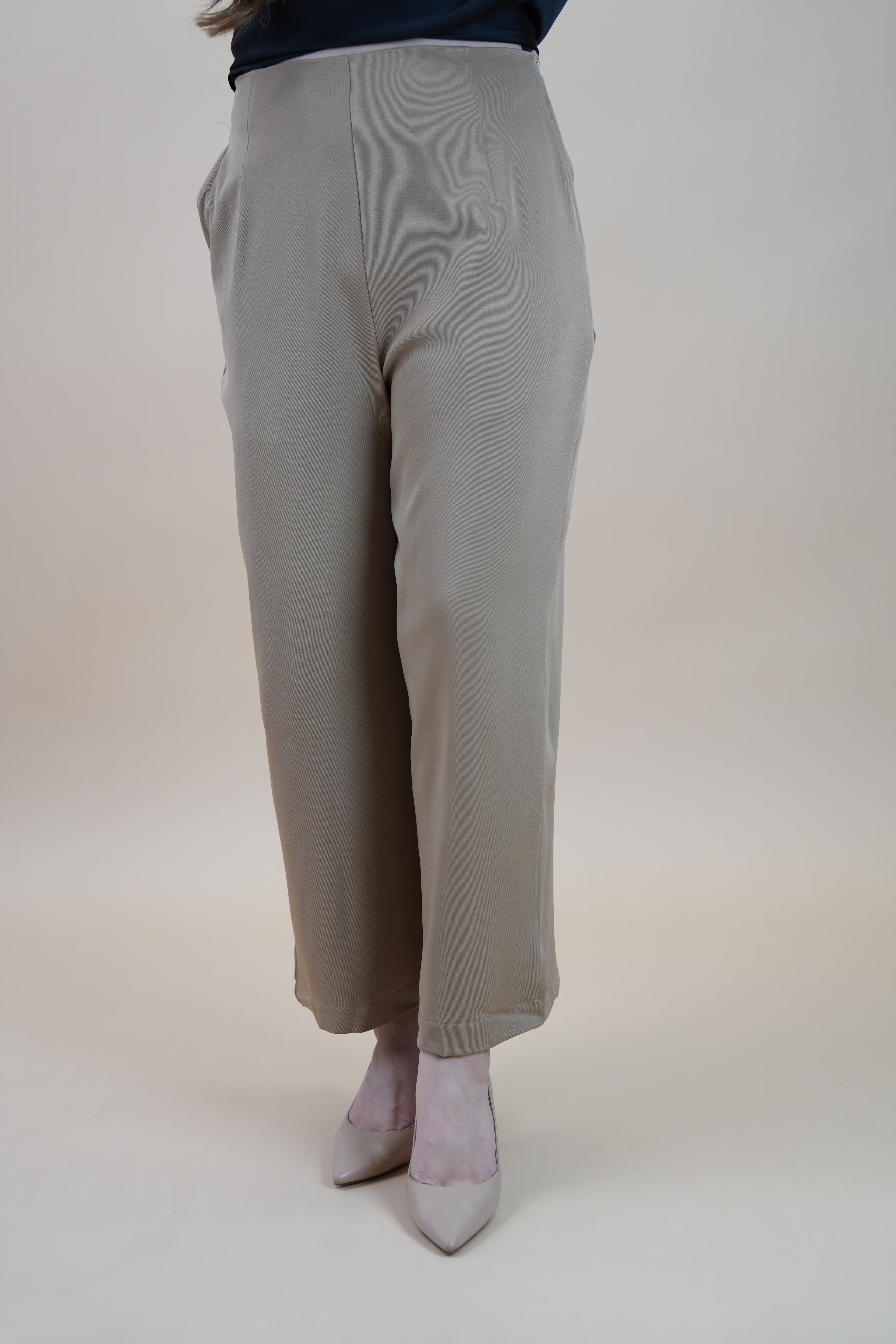 HIGH WAIST PANTS - NUDE