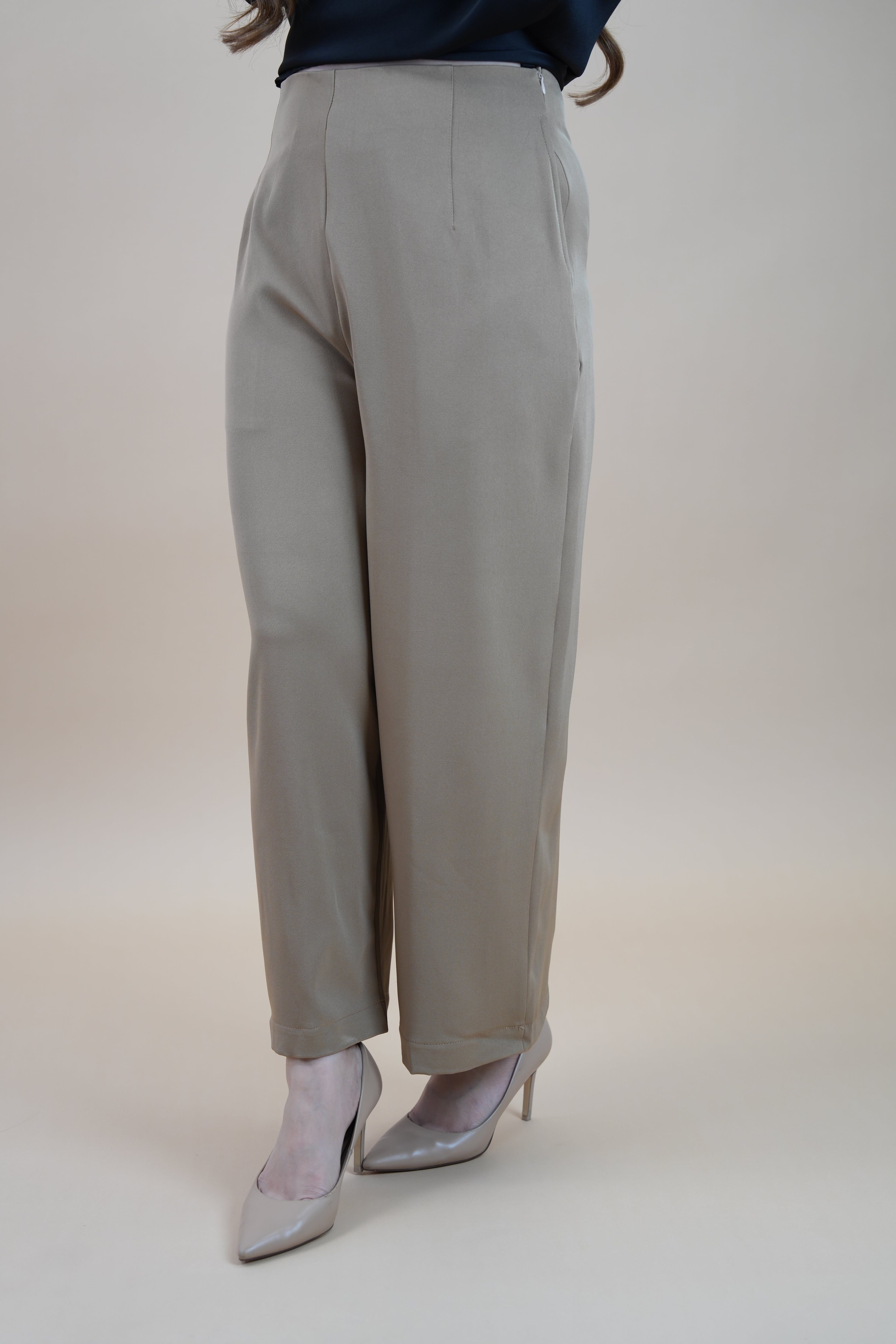 HIGH WAIST PANTS - NUDE