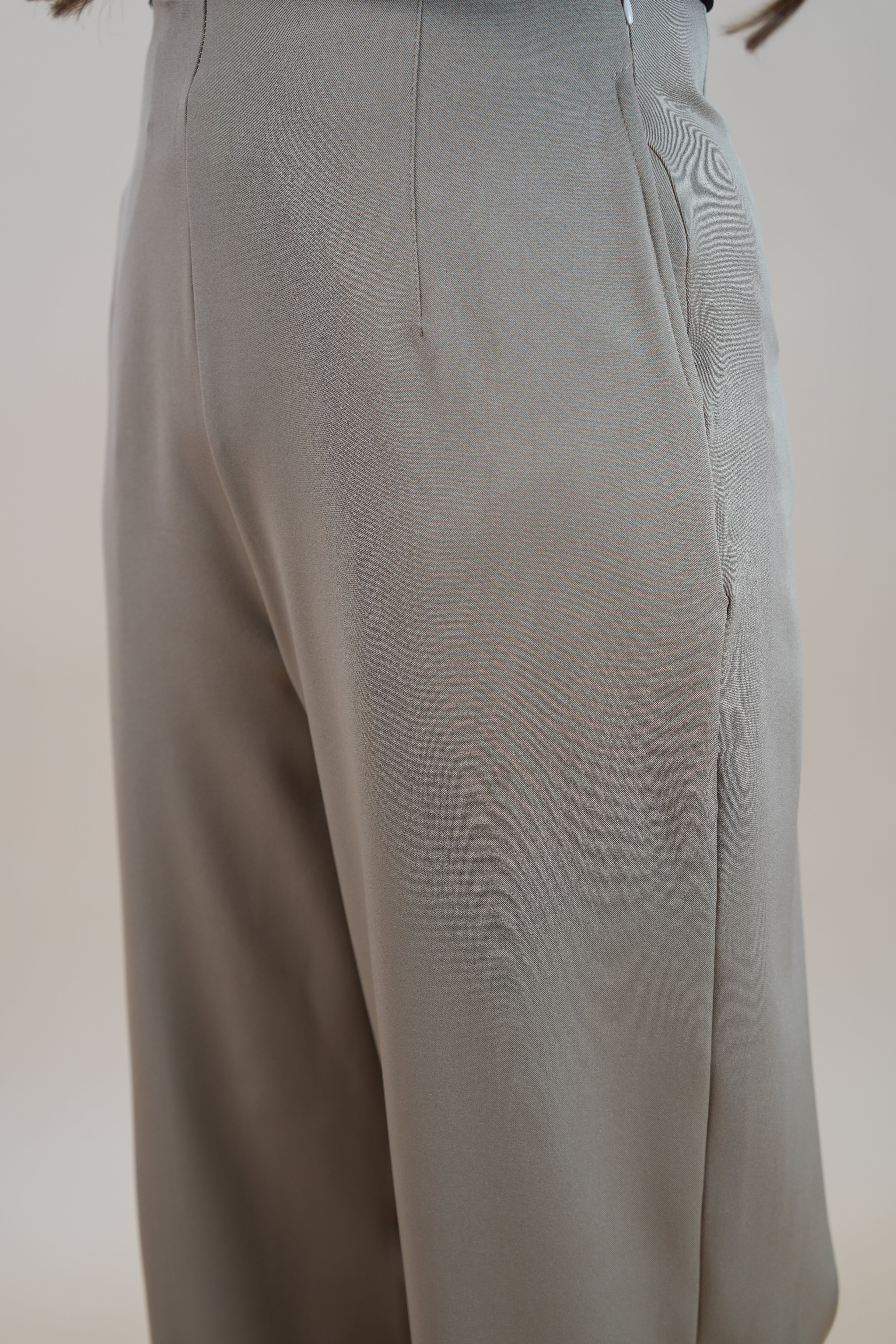HIGH WAIST PANTS - NUDE