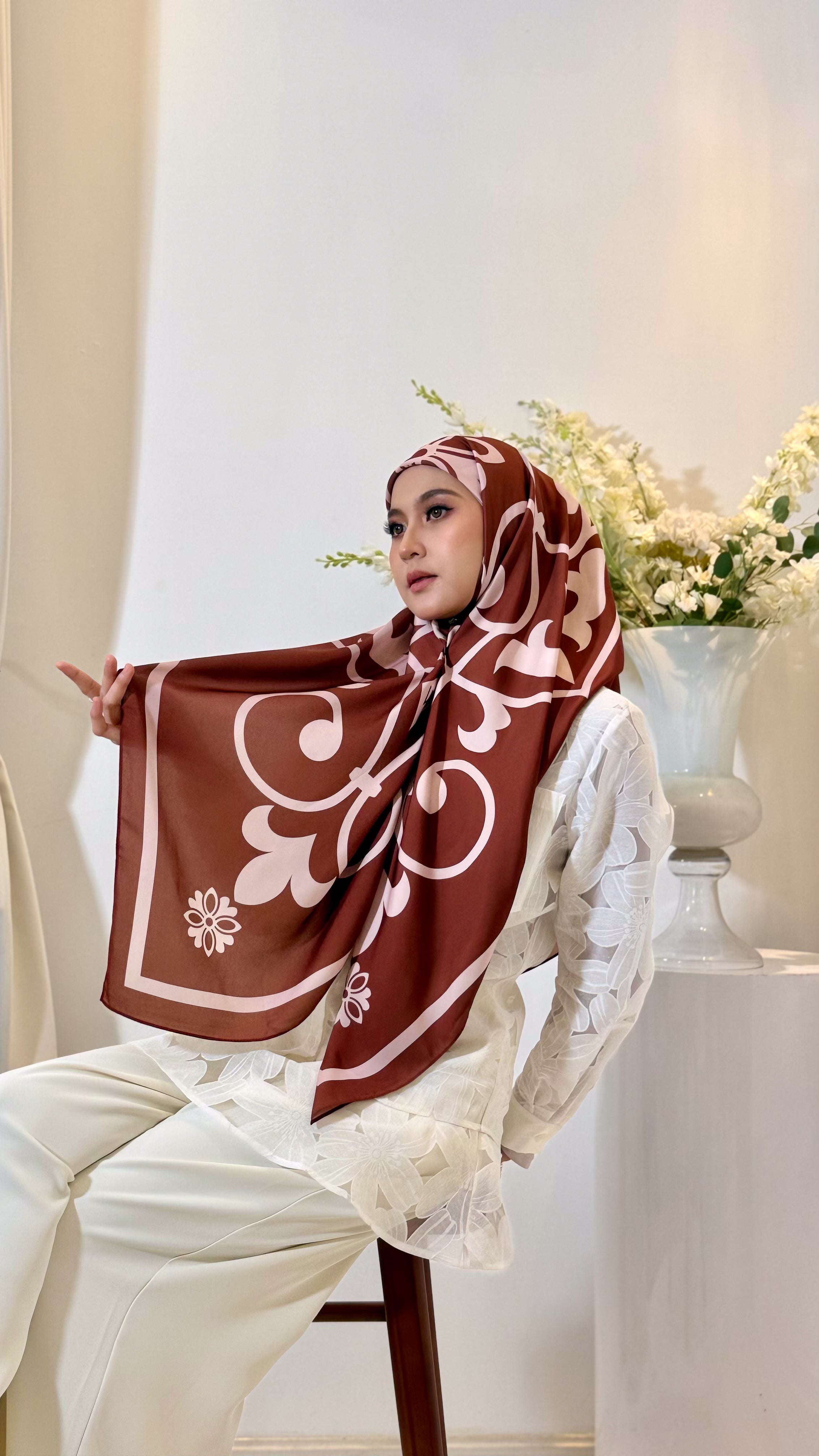 ELARIA SCARF - POMEGRANATE