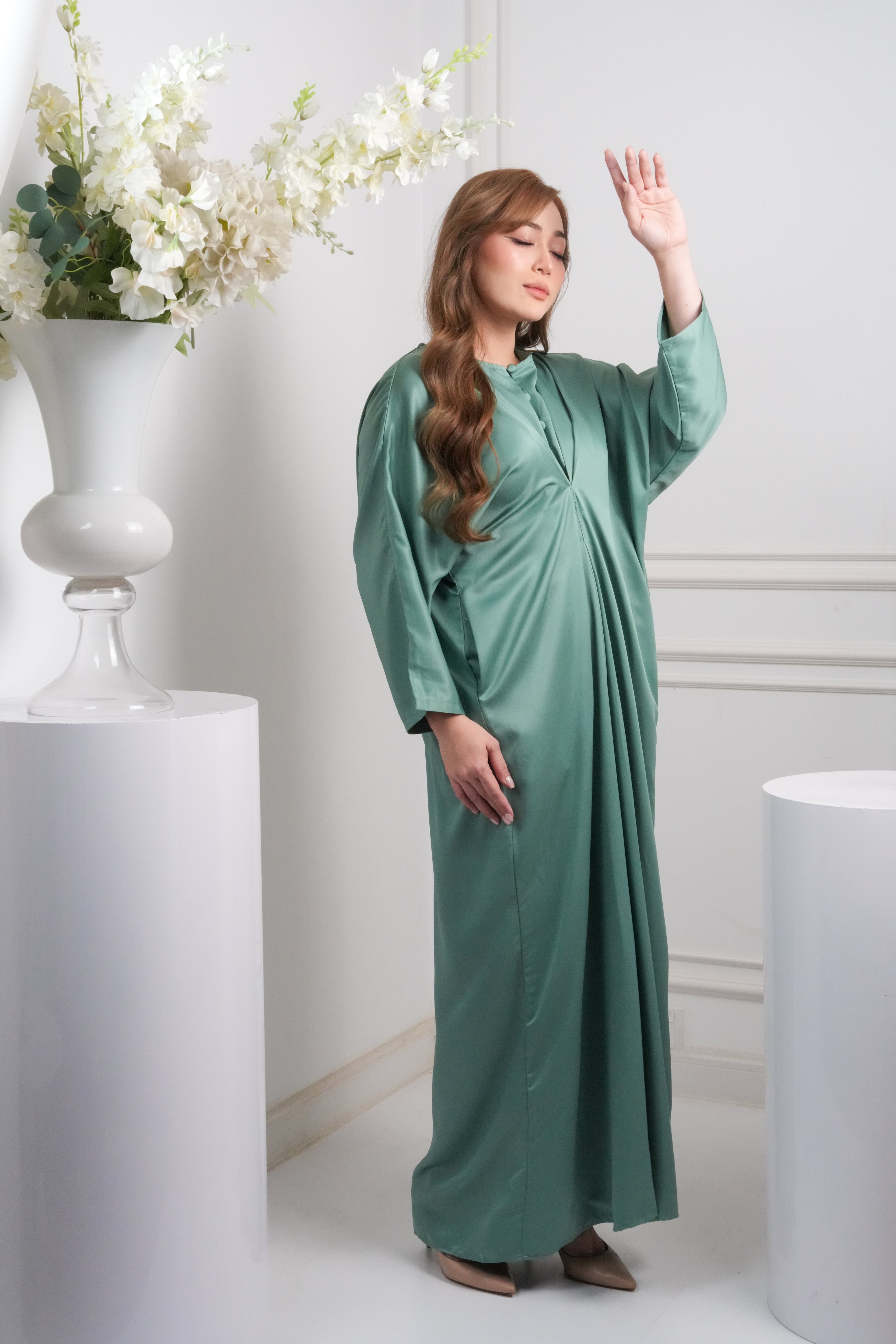 JASMINE CAFTAN - SAGE GREEN