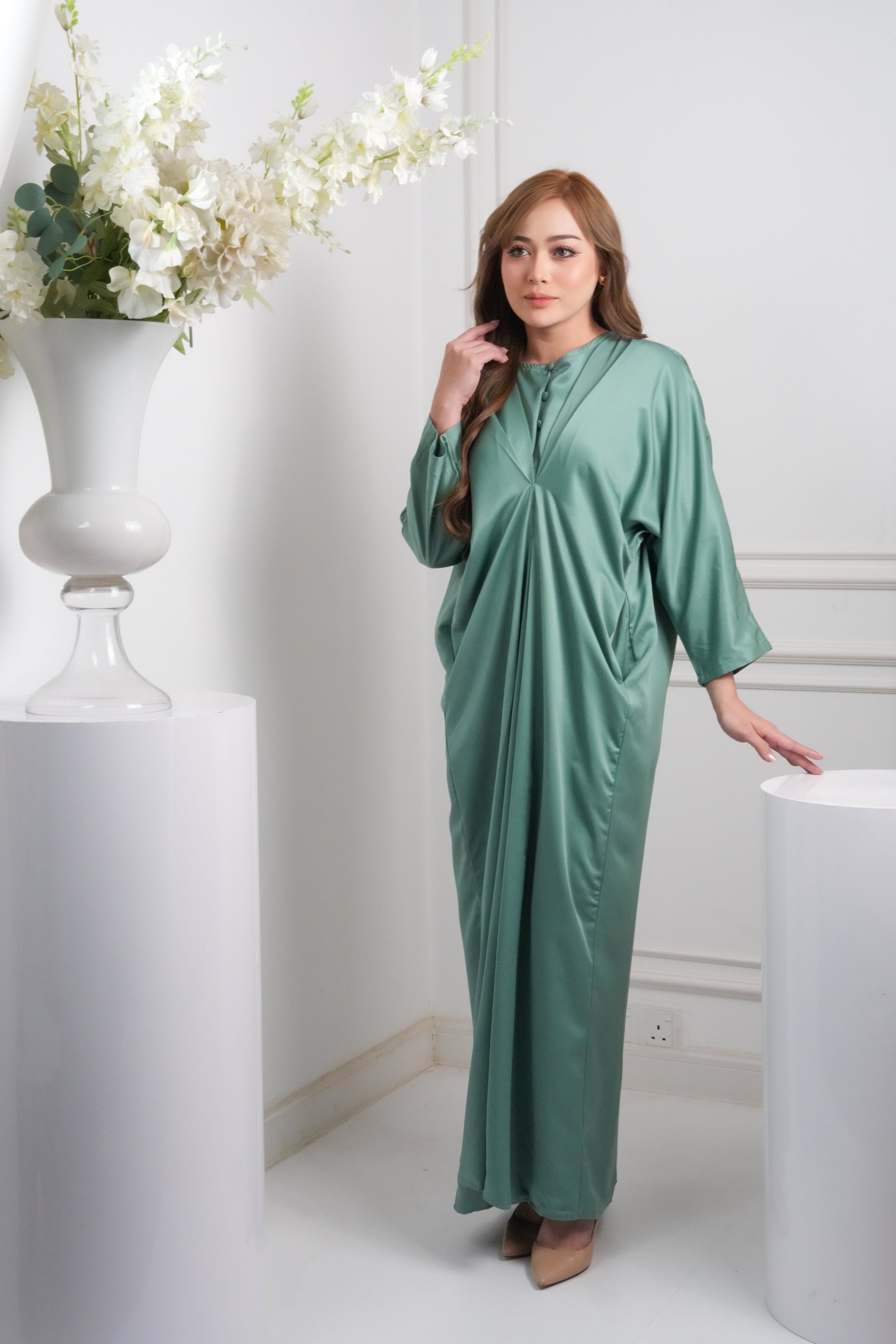JASMINE CAFTAN - SAGE GREEN