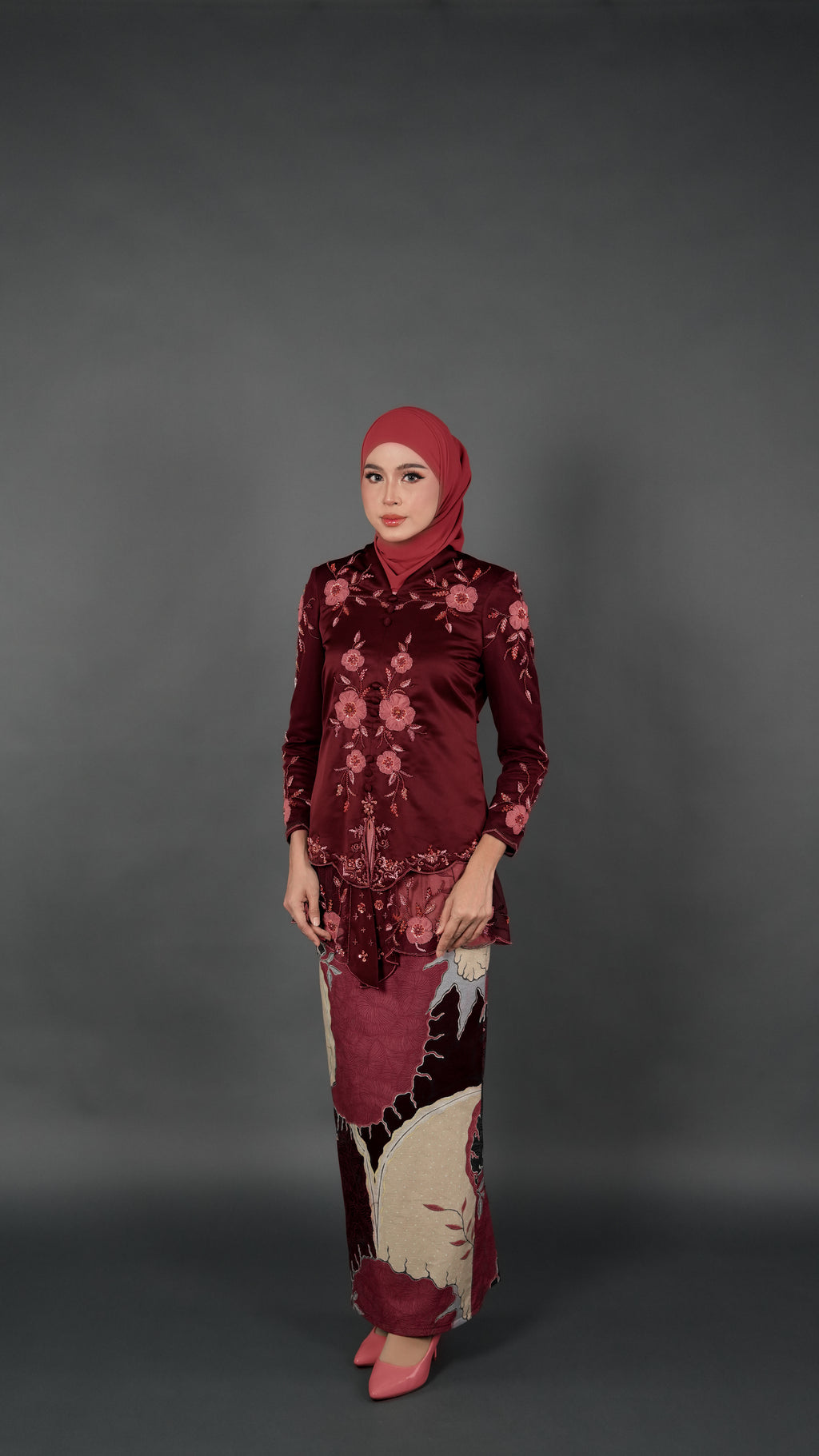 TEJA BATIK D1 - CRIMSON RED