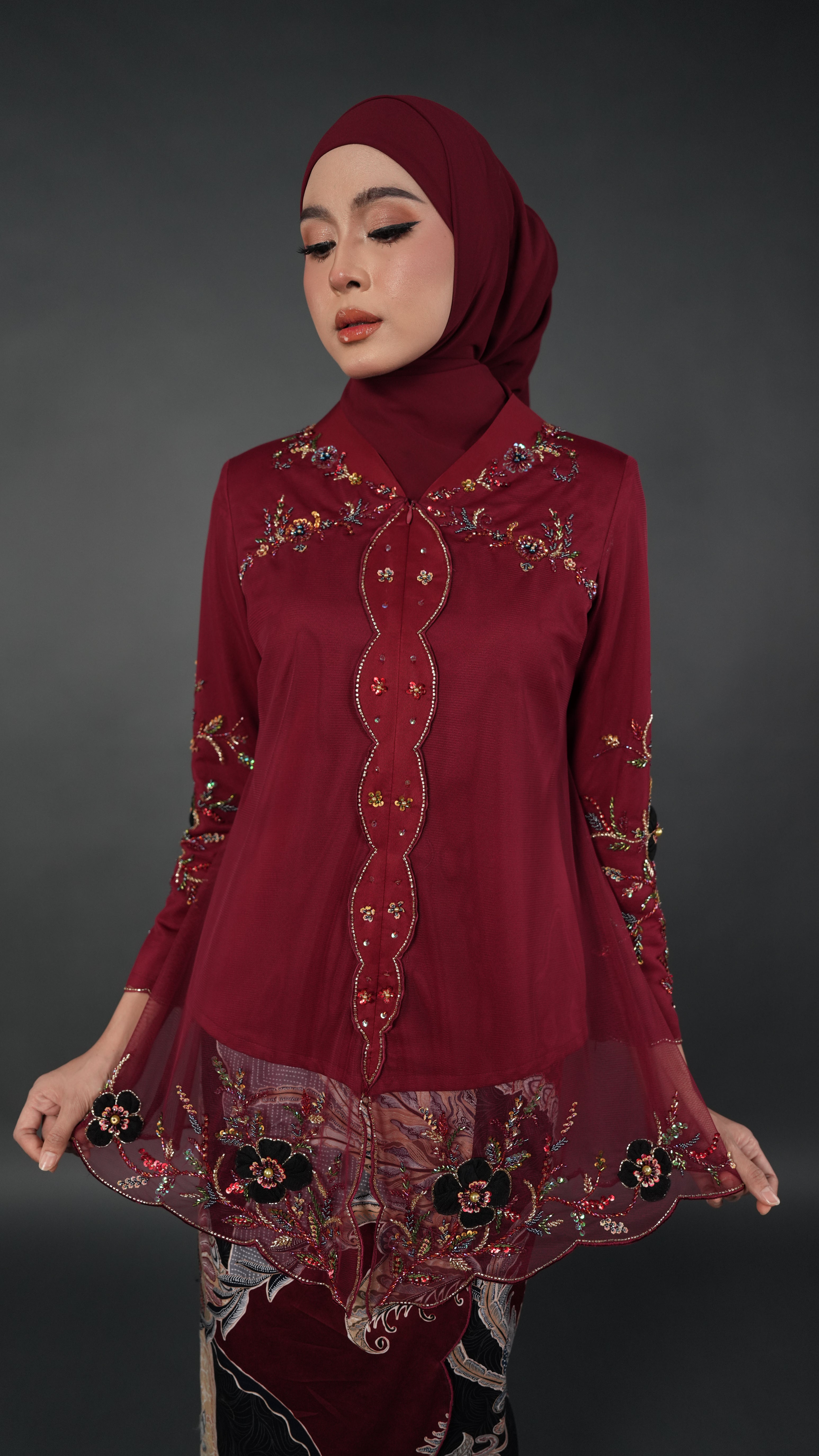TEJA BATIK D2 - CRIMSON RED